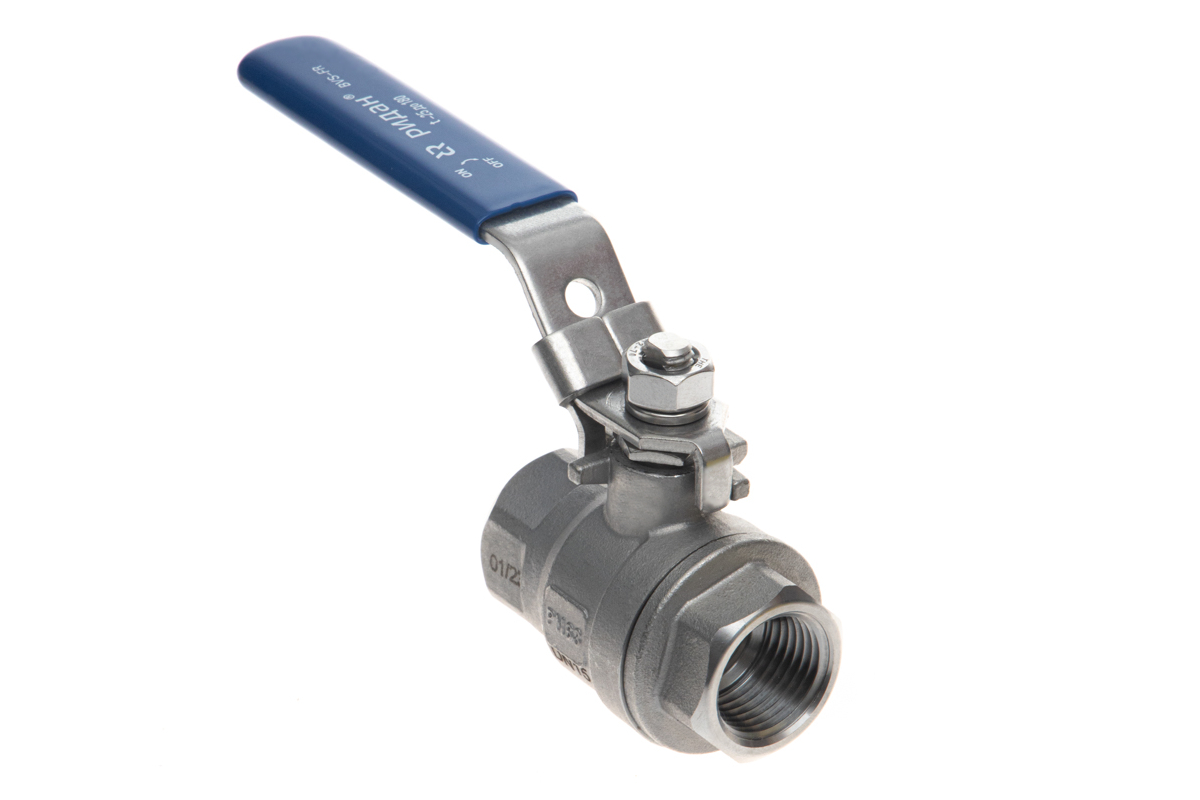 Ридан BVS-FR 082X4613R — Шаровый кран резьбовой DN20 PN63, с рукояткой, корпус — коррозионностойкая сталь, шар — коррозионностойкая сталь AISI316; уплотнение по шару R-PTFE (15% C)