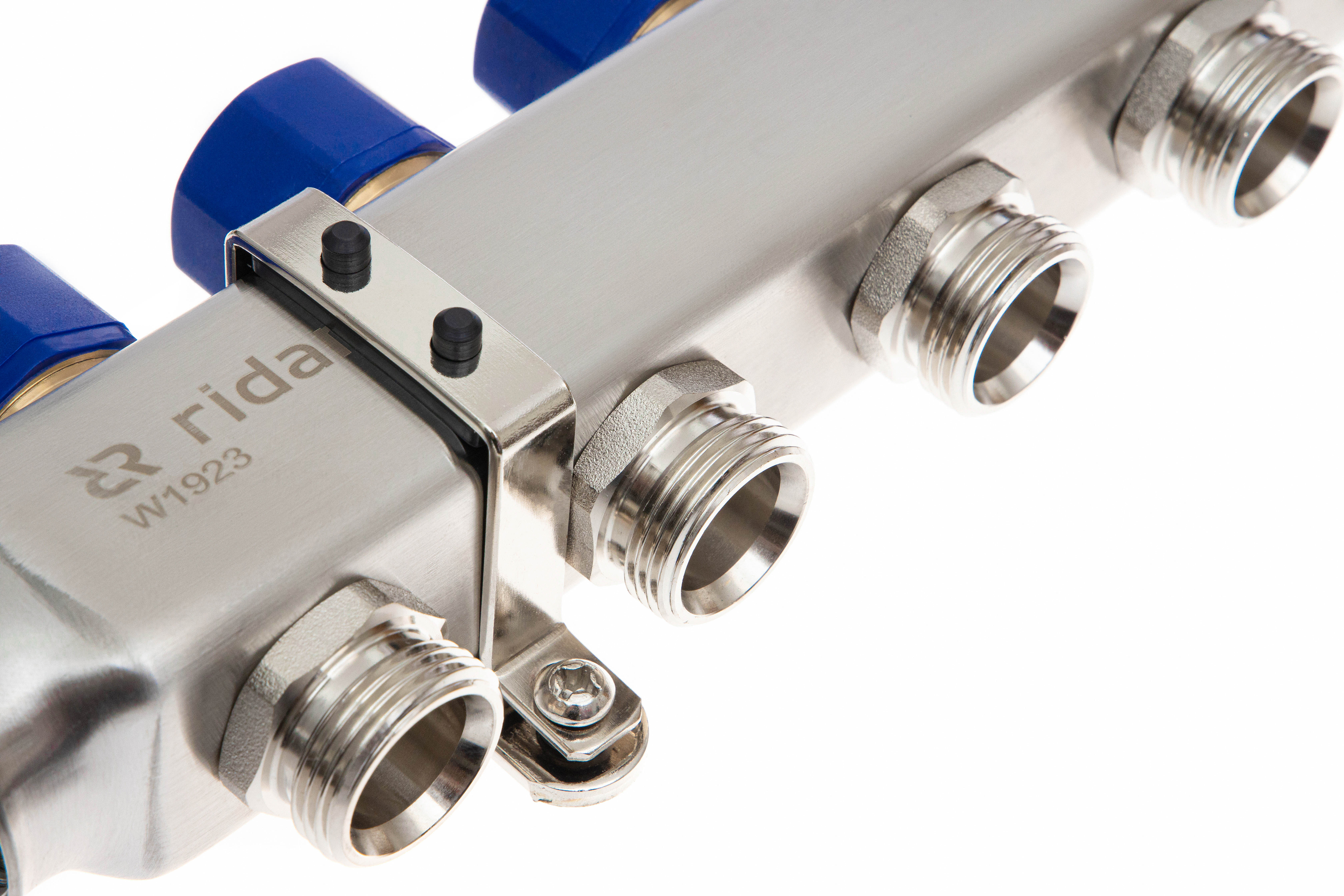 Ридан 088U0956R — Комплект коллекторов SSM-6RF set с расходомерами, кронштейнами, ручным воздухоотводчиком, сливным краном и торцевой заглушкой, 6 контуров