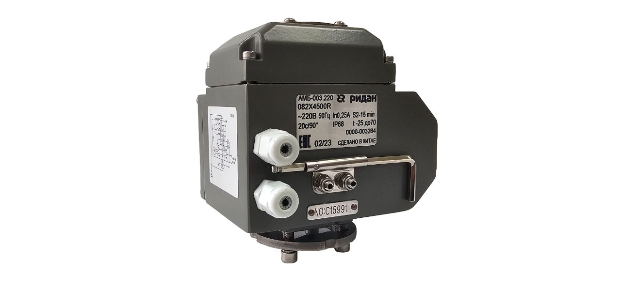 Ридан 082X4873R — Затвор дисковый ЗДМ с резьбовыми проушинами PN16, DN200, диск — нержавеющая сталь, с электроприводом 24В