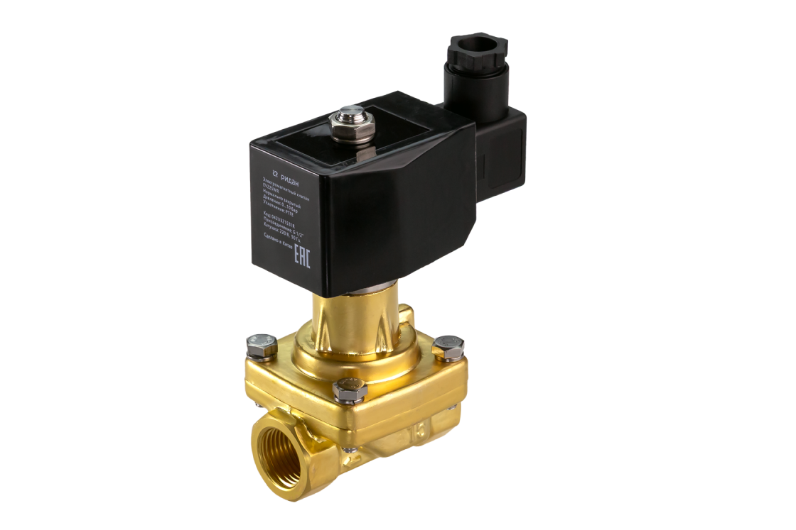 Ридан 042U323216R — Клапан электромагнитный EV225WR, G 1 1/4, PTFE, нормально закрытый, 0,3…6 бар, с катушкой 24В, 50 Гц