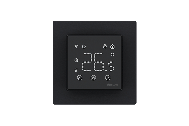 Ridan 21RT1109R — Розничный комплект для теплого пола: нагревательный мат Ridan TF-200 4 м² с терморегулятором Ridan Clever (черный)