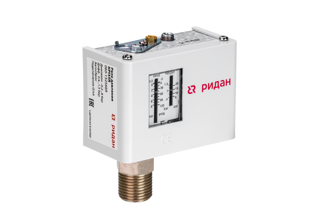 Ридан 333U3516R — Комплект КИПиА для насосной станции: реле давления KPI35R G 1/4 и преобразователь давления MBS1900R 0-16 бар